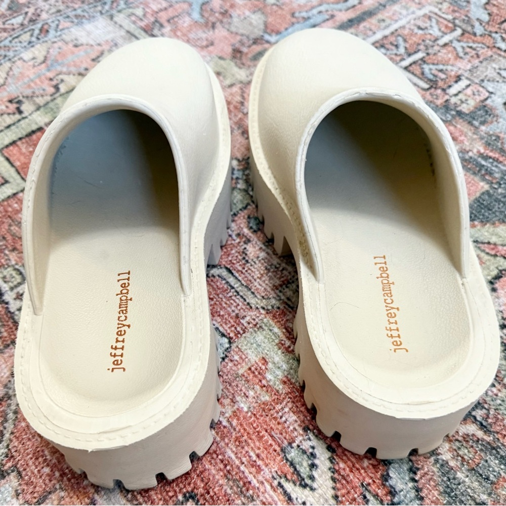 Sold* Jeffrey Campbell Rubber Bae Mule in Ivory - Picture 7 of 9